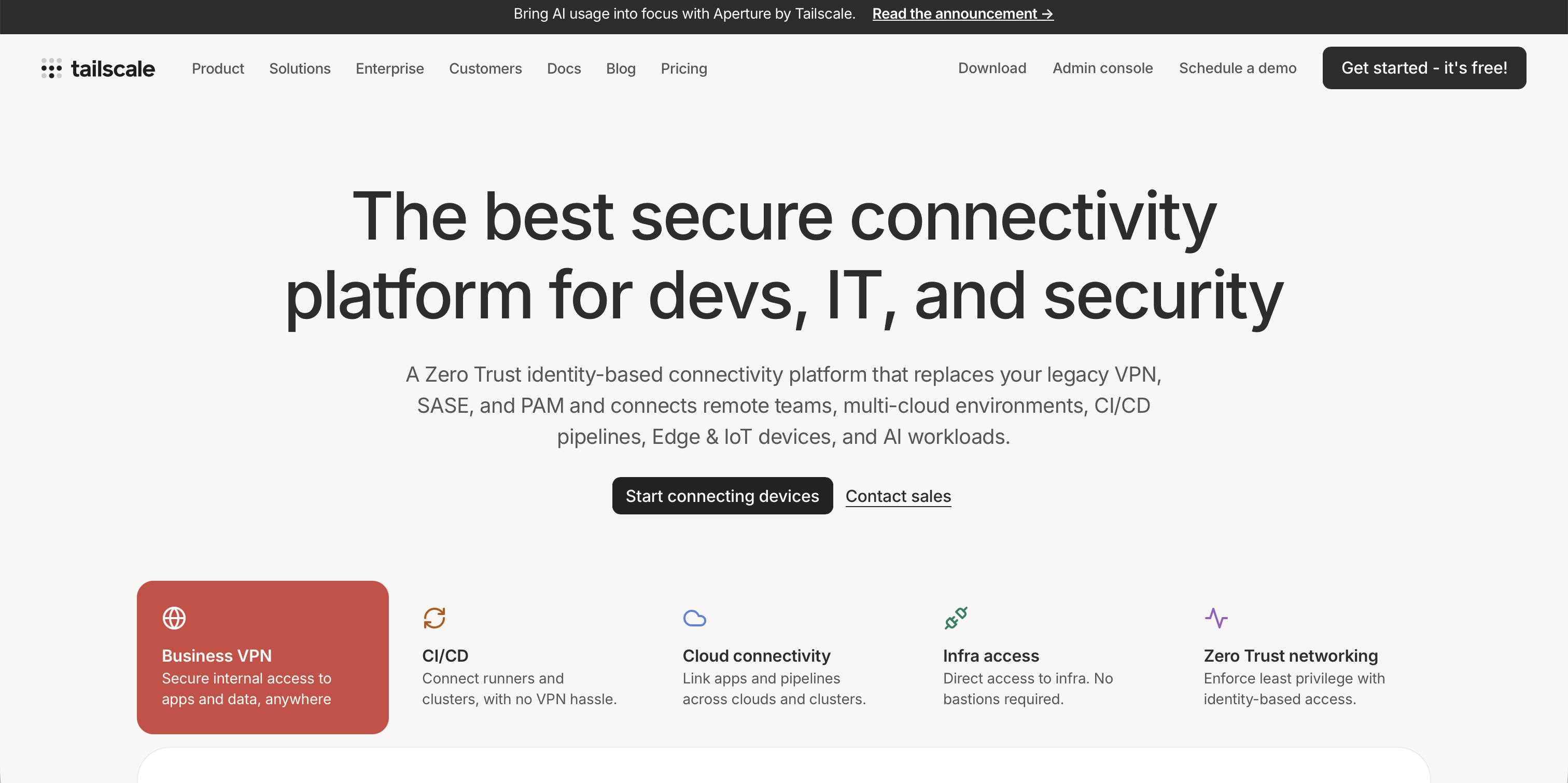 使用 TailScale 组建虚拟专用网络，高速免费跨网络访问内网服务器设备。
