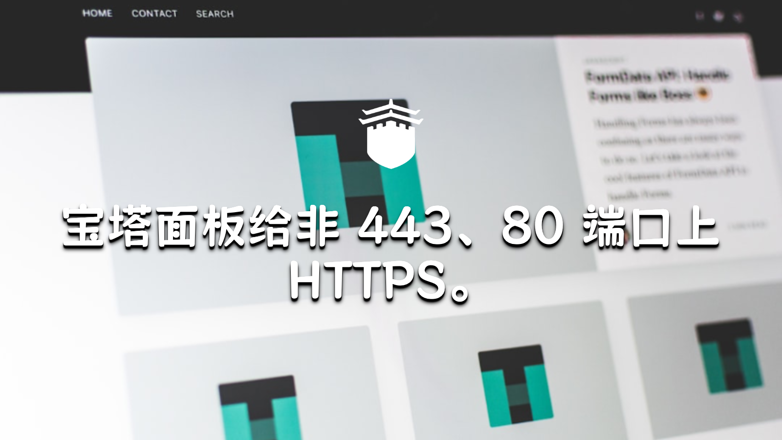 宝塔面板给非 443、80 端口上 HTTPS。